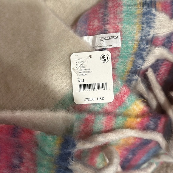 Free People Skye Stripe Fringe Blanket - Picture 4 of 4